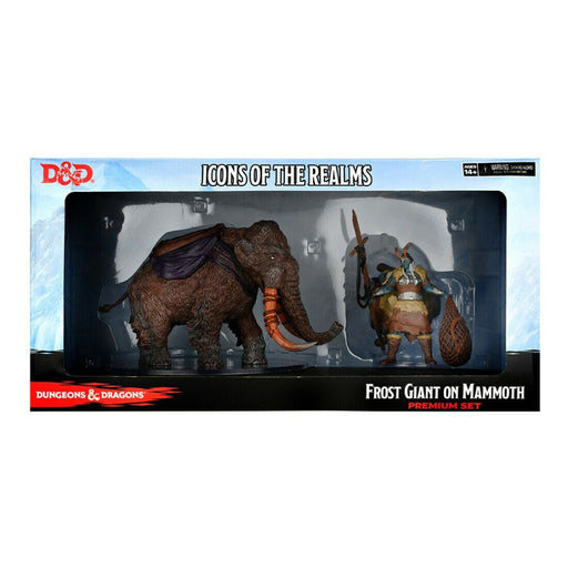 Miniaturi D&D Icons of the Realms Snowbound Frost Giant and Mammoth Premium Set - Red Goblin