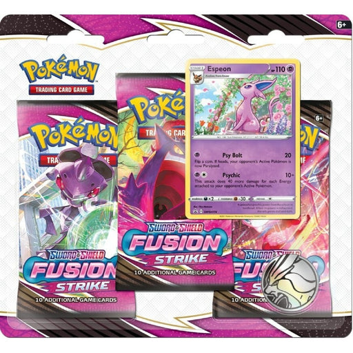 Pokemon Trading Card Game Sword & Shield 8 Fusion Strike - 3 Pack Blister - Espeon - Red Goblin