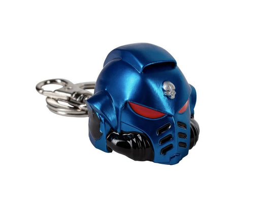 Breloc Metal Warhammer 40K Space Marine Primaris Helmet Ultramarine - Red Goblin