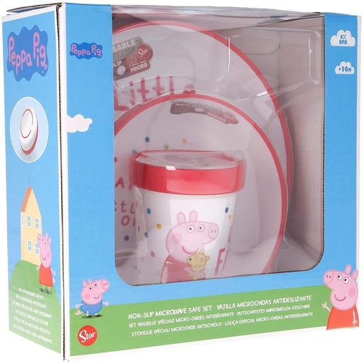 Set 3 Piese pentru Copii Bicolor Premium Nonslip Gift Box Peppa Pig Little One - Red Goblin