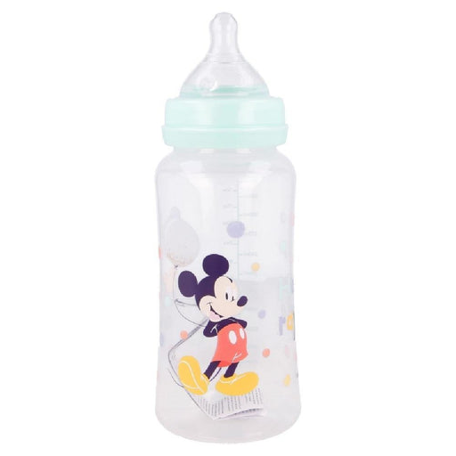 Set 2 Biberoane cu Gat Larg 360 ml Tetina din Silicon 3 Pozitii Cool Like Mickey - Red Goblin