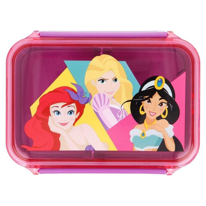 Cutie de Pranz Rectangulara cu Capac Ermetic Transparent 790 ml Disney Princess Bright & Bold - Red Goblin