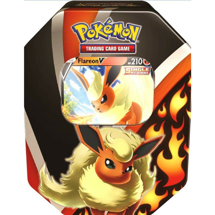 Pokemon Trading Card Game Eevee Evolutions Tin - Flareon V - Red Goblin