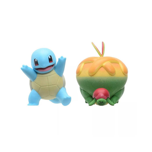 Set 2 Mini Figurine Pokemon Battle - Squirtle & Appletun - Red Goblin