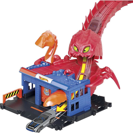 Set de Joaca Hot Wheels City Scorpion Flex Attack cu 1 Masinuta - Red Goblin