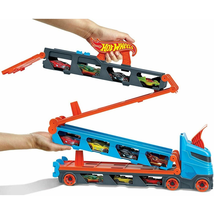 Set de Joaca Hot Wheels Speedway Hauler Storage Carrier - Red Goblin