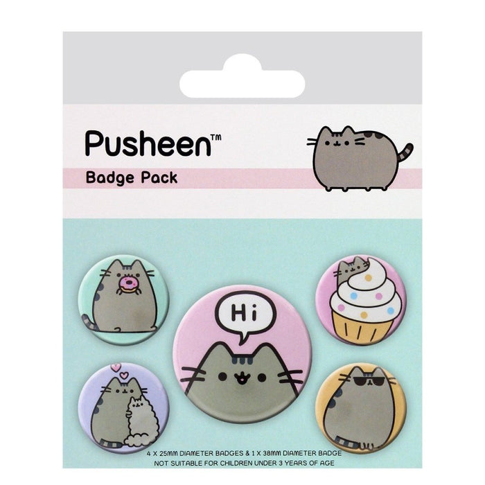 Set 5 Insigne Pusheen Says Hi - Red Goblin