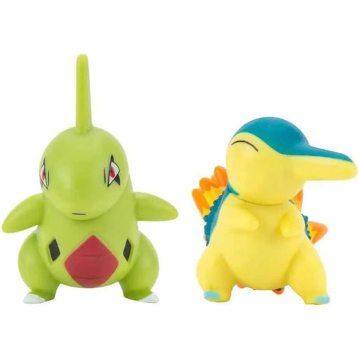 Set 2 Mini Figurine Pokemon Battle Ready - Larvitar + Cyndaquil - Red Goblin