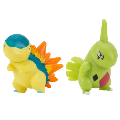 Set 2 Mini Figurine Pokemon Battle Ready - Larvitar + Cyndaquil - Red Goblin