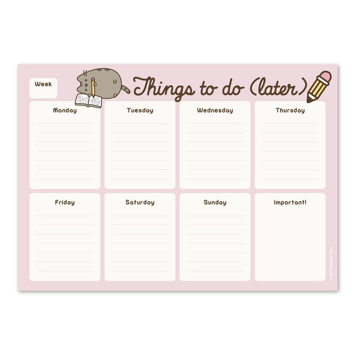 Planner Saptamanal Notepad A4 Pusheen Rose Collection - Red Goblin