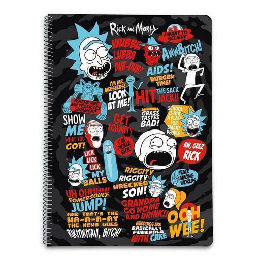 Notebook cu Sina Liniat A4 Hardcover Rick & Morty - Red Goblin