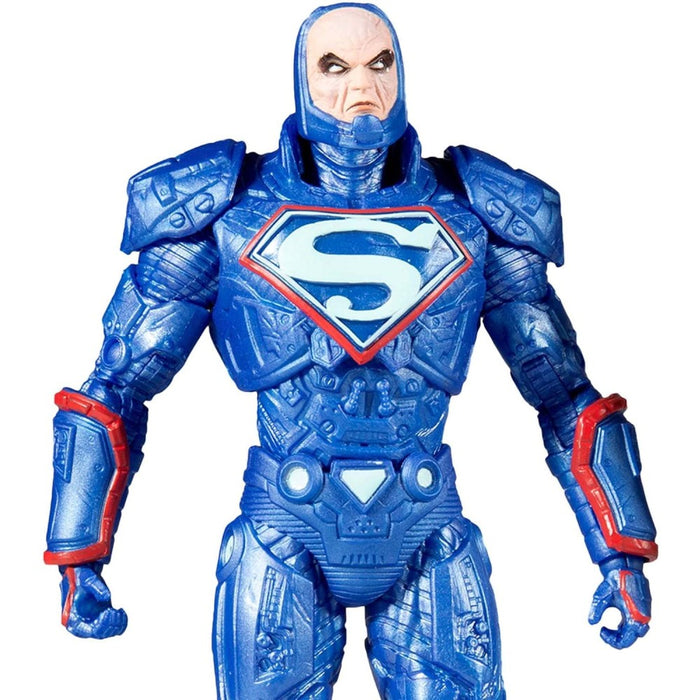 Figurina Articulata DC Multiverse 7in Lex Luthor In Power Suit Blue with Throne - Red Goblin