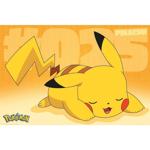 Poster Pokemon - Pikachu Asleep (91.5x61) - Red Goblin