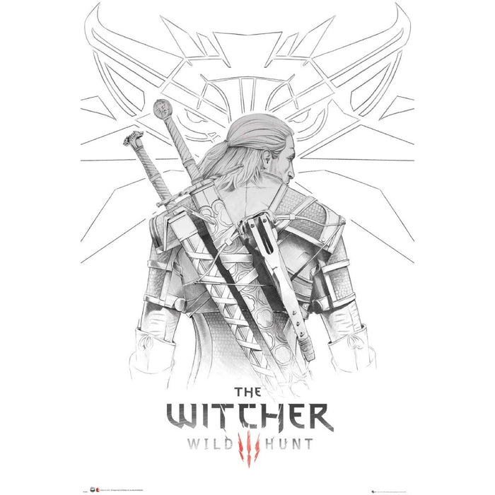 Poster The Witcher - Geralt Sketch (91.5x61) - Red Goblin