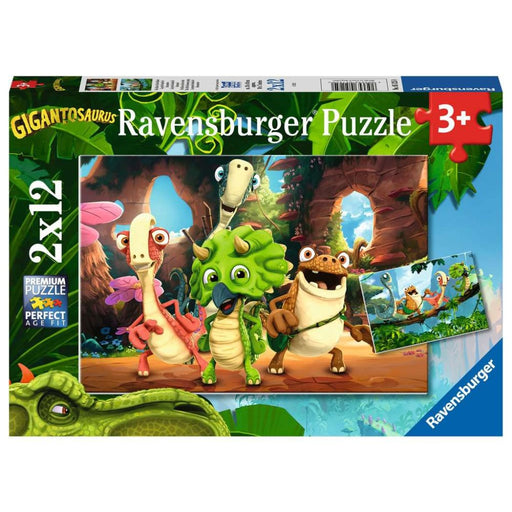 Puzzle Copii Ravensburger Gigantosaurus 2 x 12 Piese - Red Goblin