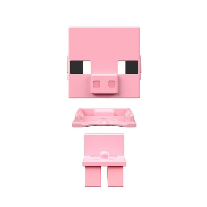 Figurina Articulata Minecraft Minis Mob Head Sortiment - Pig - Red Goblin