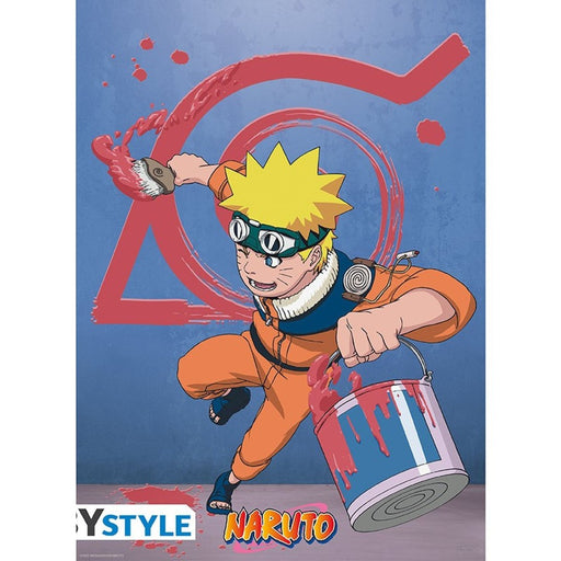 Poster Naruto - Naruto & Konoha Emblem (52x38) - Red Goblin