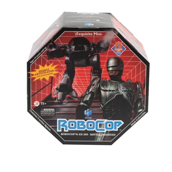 Set 2 Figurine Articulate SDCC 2022 Robocop Ed-209 vs Robocop Battle Dam Px - Red Goblin