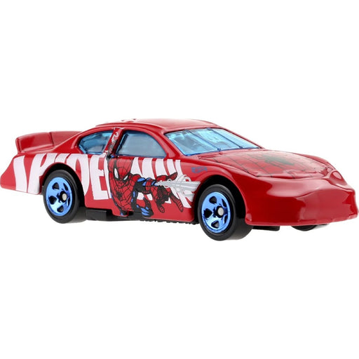 Figurina Hot Wheels Themed Entertainment Vehicles Marvel Spiderverse - Dodge Charger - Red Goblin