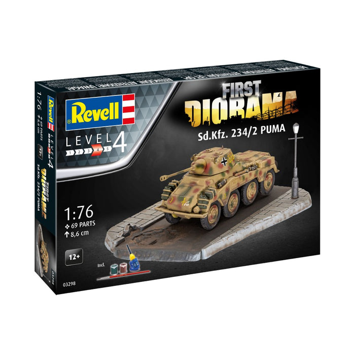 Set de Constructie Revell First Diorama Sd.Kfz. 234/2 Puma 1:76 - Red Goblin