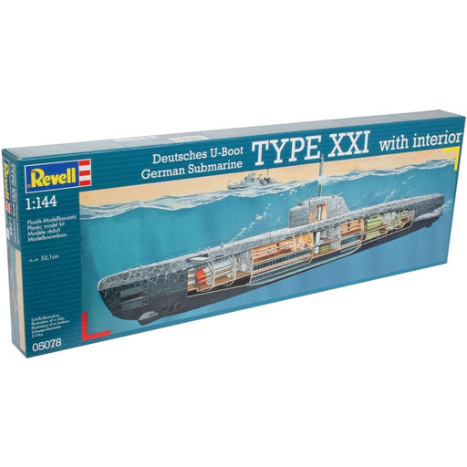 Set de Constructie Revell 1:144 - U-Boat XXI Type (w/interior) - Red Goblin