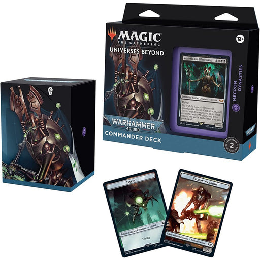 Magic The Gathering Universes Beyond Warhammer 40.000 Commander Deck - Necron Dynasties - Red Goblin