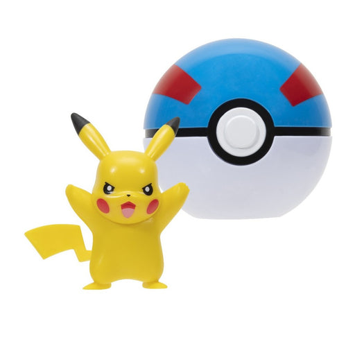 Figurina Clip 'N' Go Pokemon Pikachu 09 & Great Ball - Red Goblin