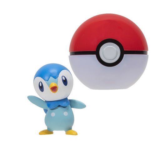 Figurina Clip 'N' Go Pokemon Piplup & Poke Ball - Red Goblin