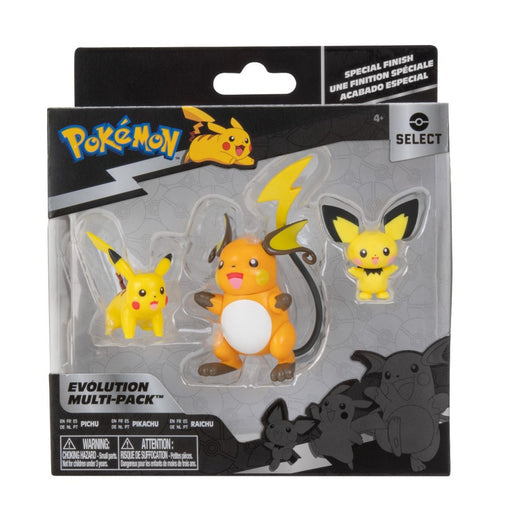 Set 3 Figurine Evolution Pokemon Pichu, Pikachu & Raichu - Red Goblin