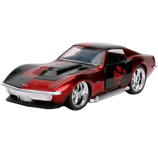 Masina Metalica Harley Quinn 1969 Corvette Stingray Scara 1 La 32 - Red Goblin