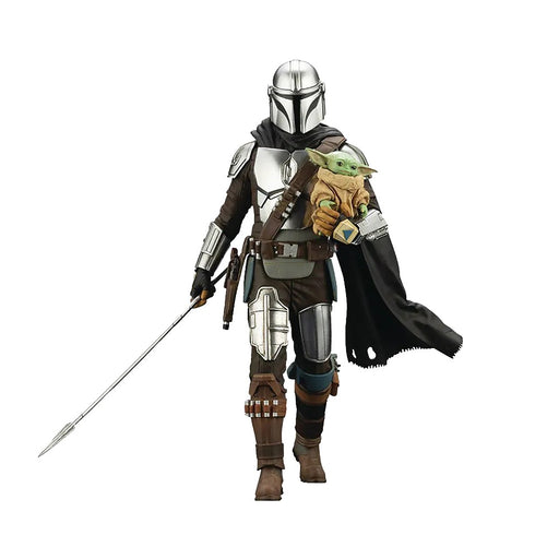 Figurina Star Wars The Mandalorian ARTFX 1/10 Mandalorian & Grogu with Beskar Staff 18 cm - Red Goblin