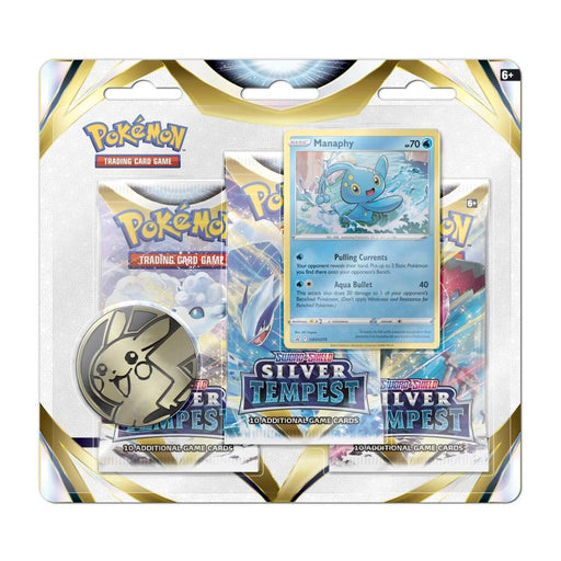 Pokemon Trading Card Game Sword & Shield 12 Silver Tempest 3-pack Blister - Manaphy - Red Goblin