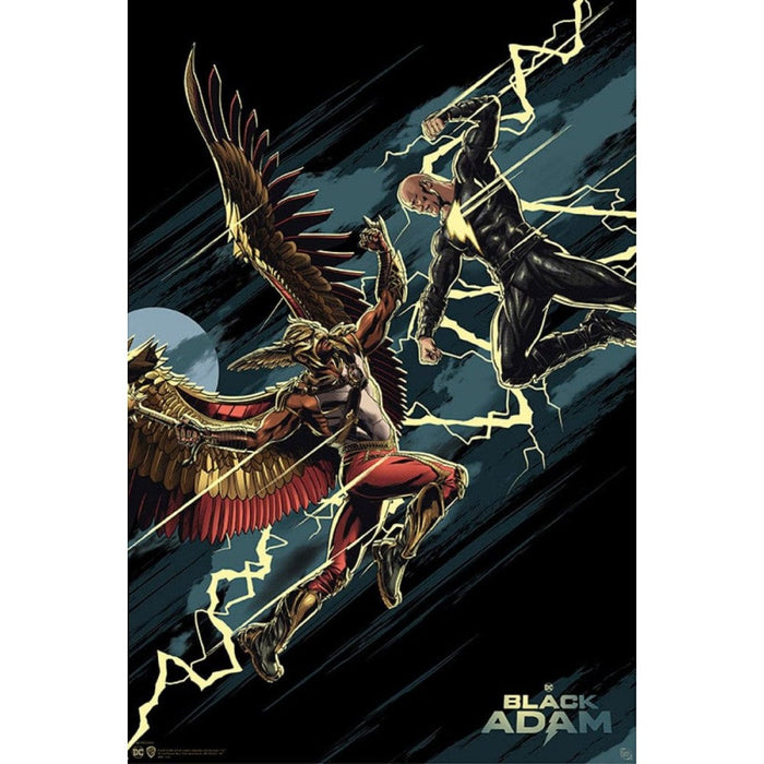 Poster DC Comics - Black Adam vs Hawkman (91.5x61) - Red Goblin