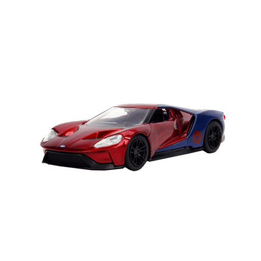 Figurina Masinuta Metalica Spiderman 2017 Ford GT Scara 1 la 32 - Red Goblin