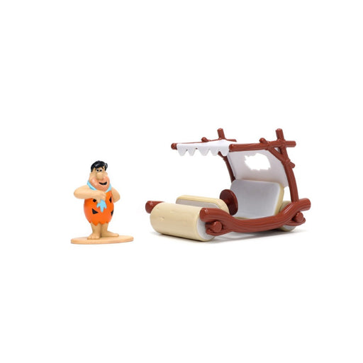 Set Masinuta Metalica Flintmobilul Scara 1:32 si Figurina Fred Flintstone - Red Goblin