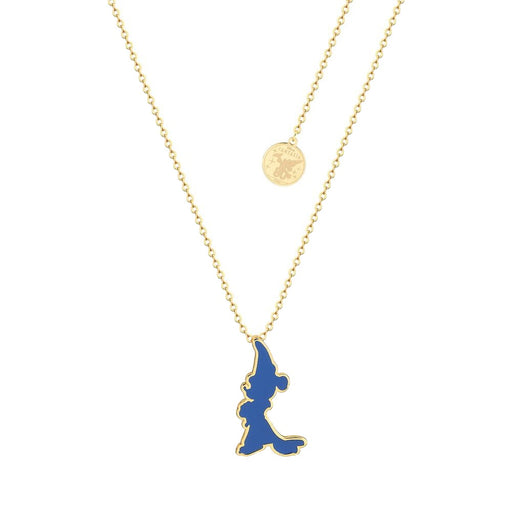 Lantisor si Pandantiv Disney Fantasia Mickey Silhouette Blue Gold Plated - Red Goblin