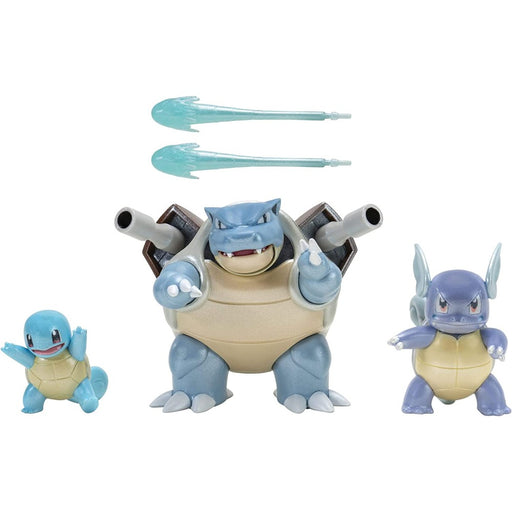 Set 3 Figurine Pokemon Battle Squirtle Evolution - Red Goblin