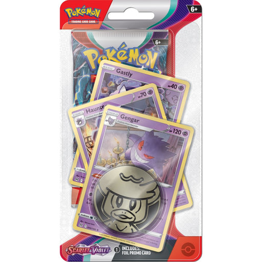 Pokemon Trading Card Game Scarlet & Violet - Premium Checklane Blister - Gengar - Red Goblin