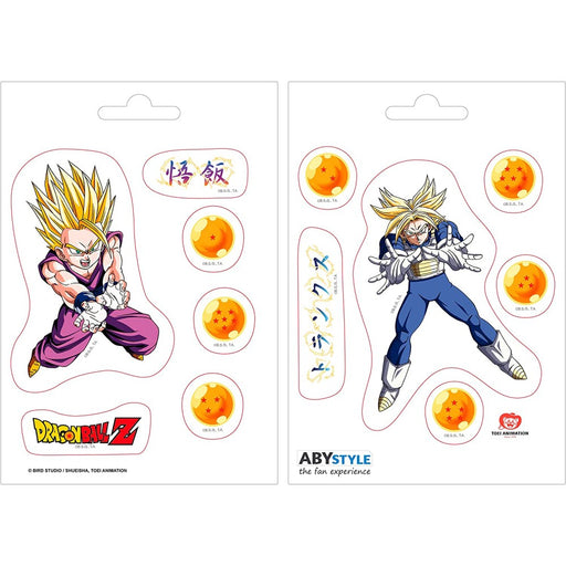 Stickere Dragon Ball - 16x11cm/ 2 Sheets - DBZ/ Gohan & Trunks - Red Goblin