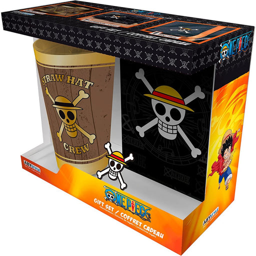 Set Cadou One Piece - Pahar XXL + Insigna + Notebook de Buzunar Skull - Red Goblin