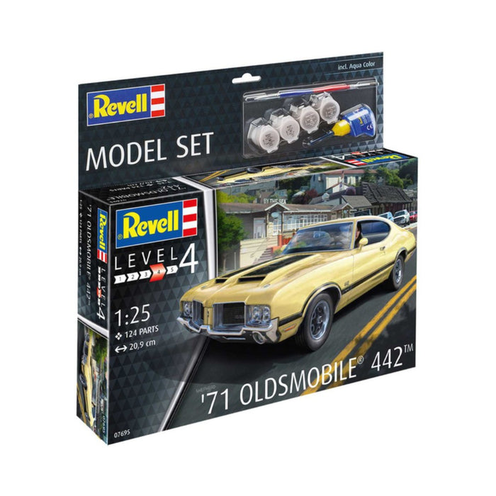 Set de Constructie Revell Model Set '71 Oldsmobile 442 Coupe - Red Goblin