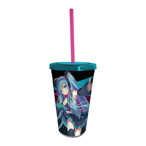 Pahar cu Pai Hatsune Miku - 470ml - Hatsune Miku - Red Goblin