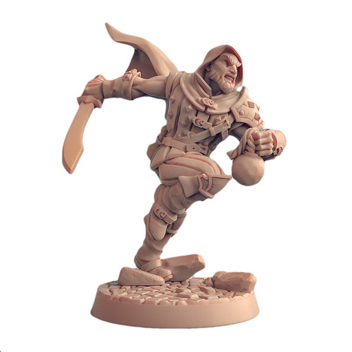 Miniatura Nepictata Elemental Beacon - Adept Thief B (with hood) - Red Goblin