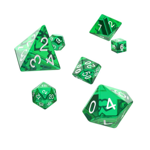 Set Zaruri Oakie Doakie Dice RPG Set Translucent (7) - Red Goblin