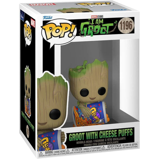 Figurina Funko POP Marvel IAG - Groot with Cheese Puffs - Red Goblin