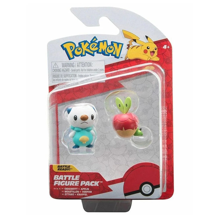 Set 2 Mini Figurine Pokemon - Applin & Oshawott - Red Goblin