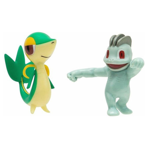 Set 2 Mini Figurine Pokemon - Machop & Snivy - Red Goblin