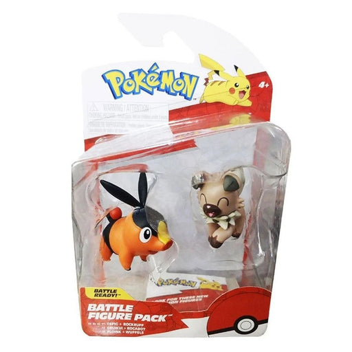 Set 2 Mini Figurine Pokemon - Tepig & Rockruff - Red Goblin