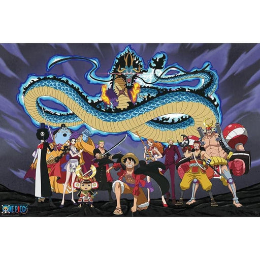 Poster Maxi One Piece - 91.5x61 - The Crew versus Kaido - Red Goblin