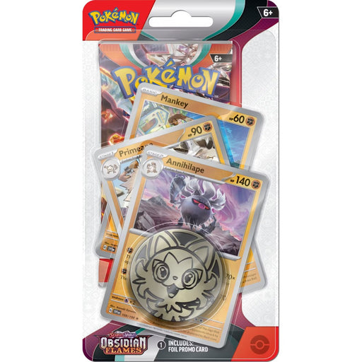 Pokemon Scarlet & Violet Obsidian Flames Pokemon Premium Checklane Booster  - Annihilape - Red Goblin